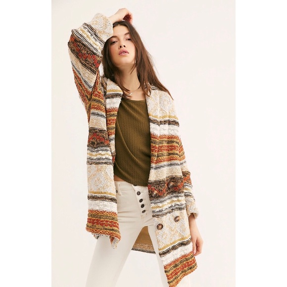 Free People Jackets & Blazers - Free People Painted Desert Sweater Coat